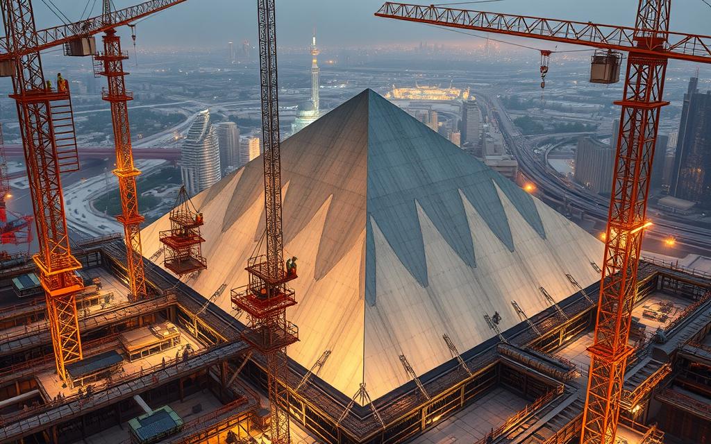 modern pyramid construction challenges